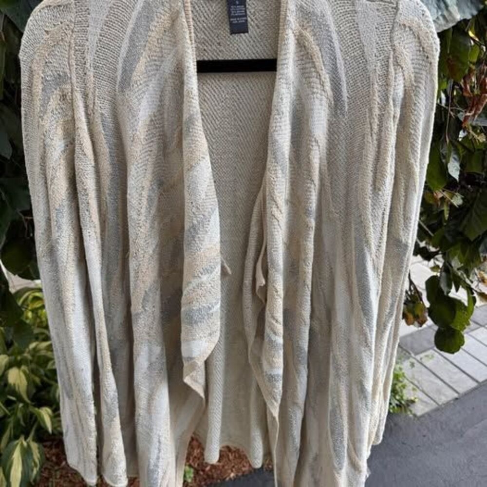 ✨ INC International Concepts Metallic Draped Cardigan – Small – NWT